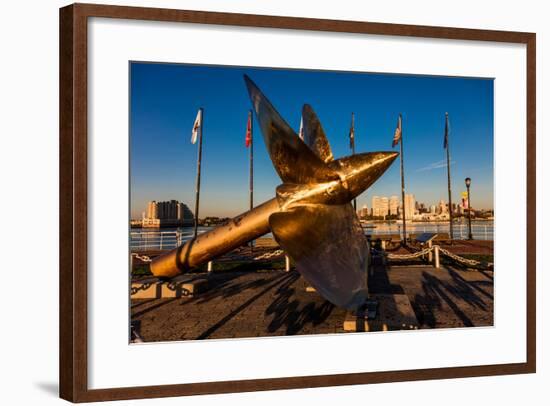 SHIP PROPELLER BATTLESHIP NEW JERSEY MUSEUM WATERFRONT CAMDEN NEW JERSEY USA-null-Framed Photographic Print