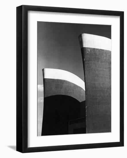 Ship Prow-Like Structures Atop an Exhibition Building, Grand Opening at the World's Fair-Alfred Eisenstaedt-Framed Photographic Print