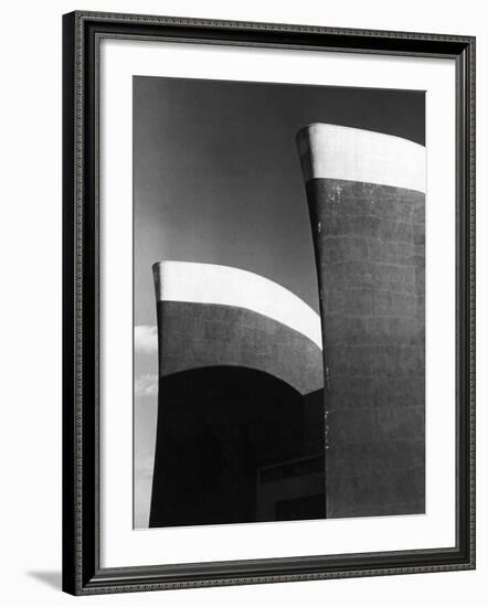 Ship Prow-Like Structures Atop an Exhibition Building, Grand Opening at the World's Fair-Alfred Eisenstaedt-Framed Photographic Print