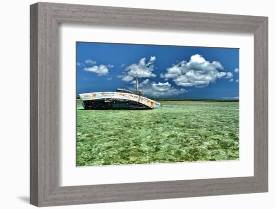 Ship Recked in Paradise-Jan Michael Ringlever-Framed Art Print