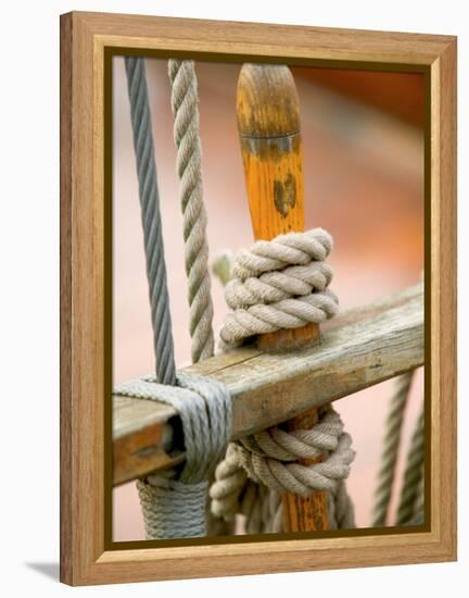 Ship Rigging, Lubeck, Germany-Russell Young-Framed Premier Image Canvas