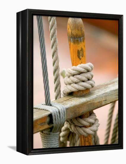 Ship Rigging, Lubeck, Germany-Russell Young-Framed Premier Image Canvas