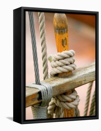 Ship Rigging, Lubeck, Germany-Russell Young-Framed Premier Image Canvas