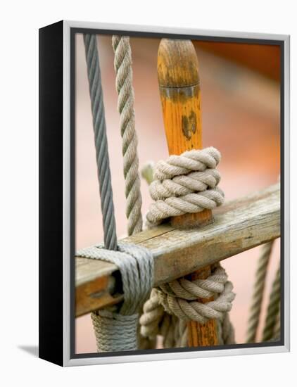 Ship Rigging, Lubeck, Germany-Russell Young-Framed Premier Image Canvas