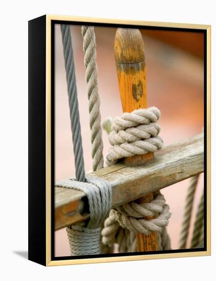 Ship Rigging, Lubeck, Germany-Russell Young-Framed Premier Image Canvas