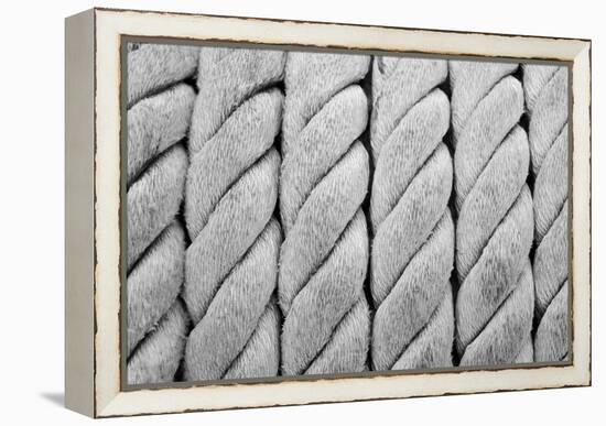 Ship Ropes Sack As Black And White Color-surawutob-Framed Stretched Canvas