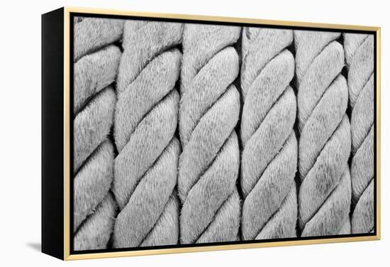 Ship Ropes Sack As Black And White Color-surawutob-Framed Stretched Canvas