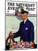 "Ship's Captain," Saturday Evening Post Cover, July 28, 1934-Edgar Franklin Wittmack-Mounted Giclee Print
