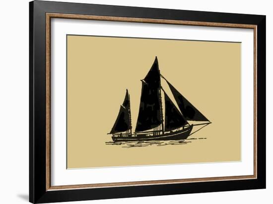 Ship Silhouette II-Vision Studio-Framed Art Print