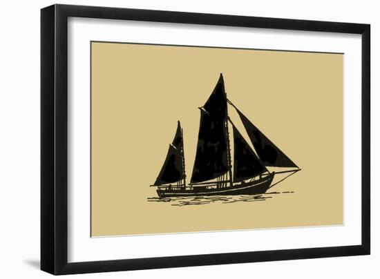 Ship Silhouette II-Vision Studio-Framed Art Print