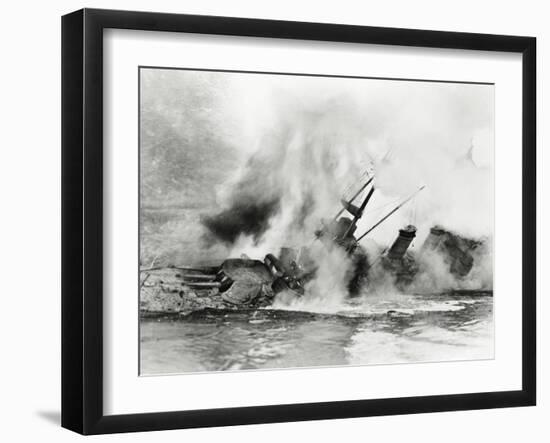 Ship Sinking into the Ocean-null-Framed Photo