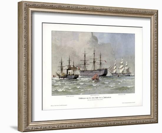 Ship Types from the First Half of the 19th Century-Willy Stower-Framed Giclee Print