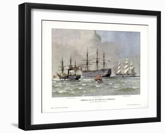 Ship Types from the First Half of the 19th Century-Willy Stower-Framed Giclee Print