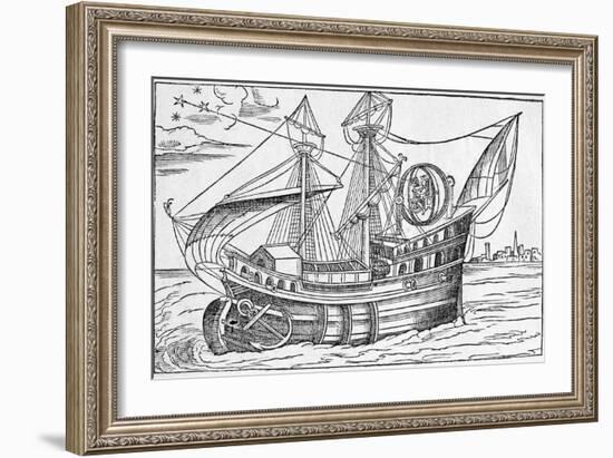 Ship with Gimballed Chair, 16th Cent.-Middle Temple Library-Framed Photographic Print