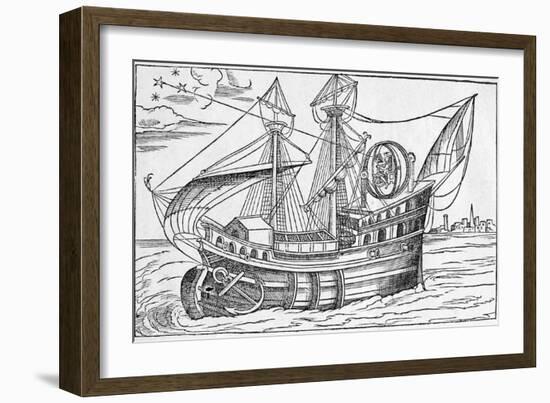 Ship with Gimballed Chair, 16th Cent.-Middle Temple Library-Framed Photographic Print