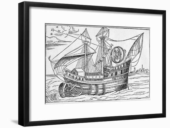 Ship with Gimballed Chair, 16th Cent.-Middle Temple Library-Framed Photographic Print