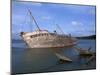 Ship Wreck in Le Fret Harbour in Brittany, France, Europe-Thouvenin Guy-Mounted Photographic Print