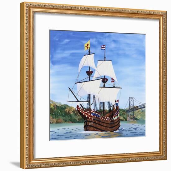 Ship-Kestrel Michaud-Framed Giclee Print