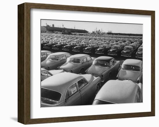 Shipment of Swedish Volvo Cars to USA-Stan Wayman-Framed Photographic Print