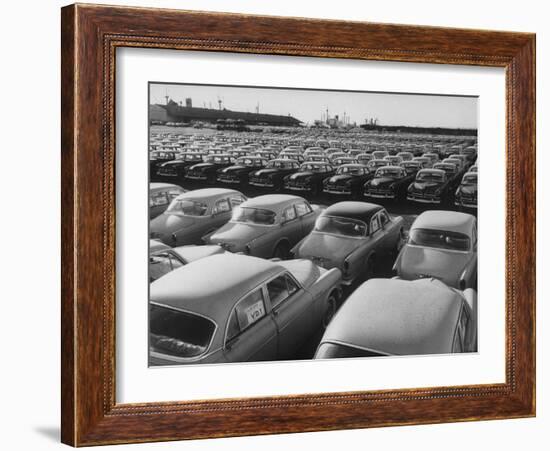 Shipment of Swedish Volvo Cars to USA-Stan Wayman-Framed Photographic Print