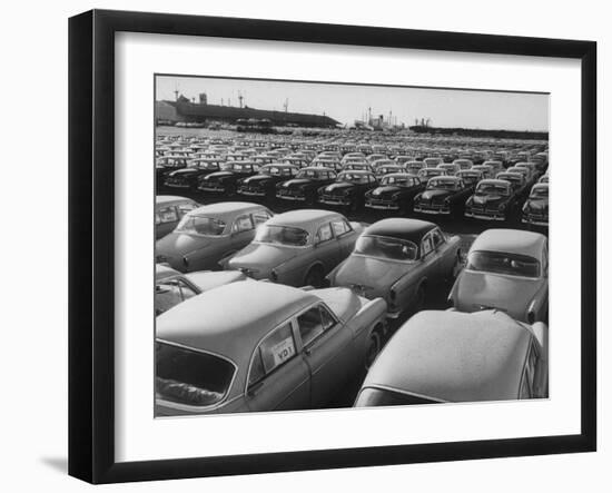 Shipment of Swedish Volvo Cars to USA-Stan Wayman-Framed Photographic Print