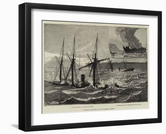 Shipping Disasters at St Michael's Azores-null-Framed Giclee Print