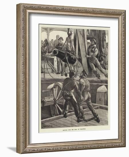 Shipping Guns for India at Woolwich-William Heysham Overend-Framed Giclee Print