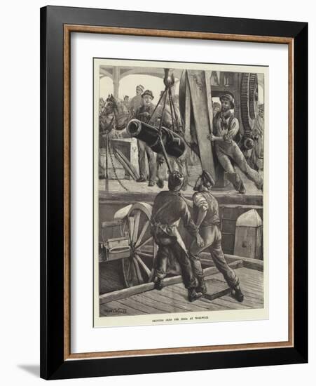 Shipping Guns for India at Woolwich-William Heysham Overend-Framed Giclee Print