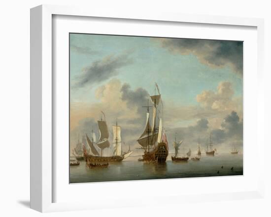 Shipping in a Calm-Peter Monamy-Framed Giclee Print