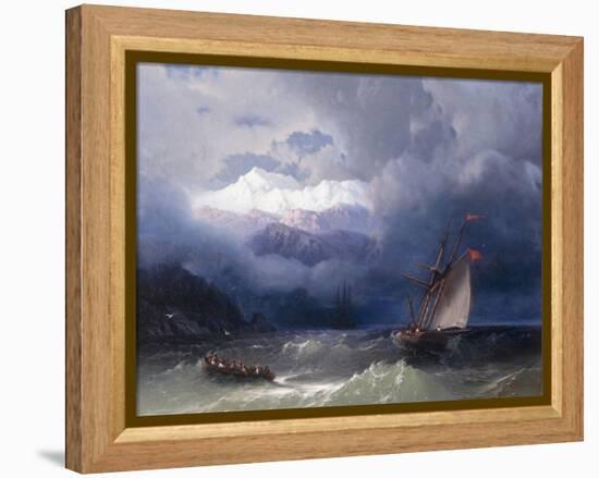 Shipping in Stormy Seas, 1868-Ivan Konstantinovich Aivazovsky-Framed Premier Image Canvas