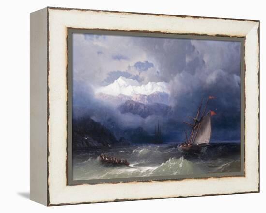 Shipping in Stormy Seas, 1868-Ivan Konstantinovich Aivazovsky-Framed Premier Image Canvas