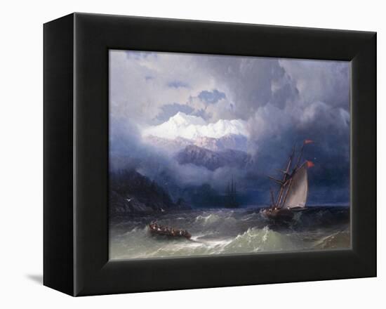 Shipping in Stormy Seas, 1868-Ivan Konstantinovich Aivazovsky-Framed Premier Image Canvas