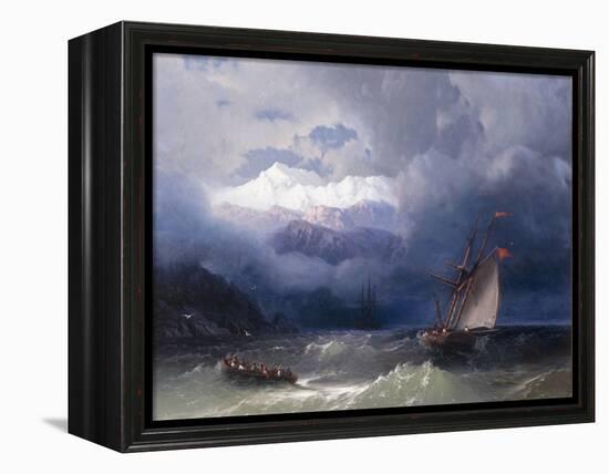Shipping in Stormy Seas, 1868-Ivan Konstantinovich Aivazovsky-Framed Premier Image Canvas