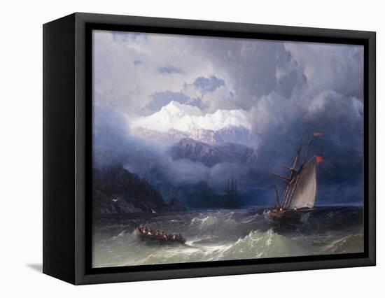 Shipping in Stormy Seas, 1868-Ivan Konstantinovich Aivazovsky-Framed Premier Image Canvas