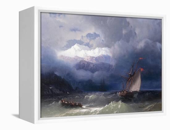 Shipping in Stormy Seas, 1868-Ivan Konstantinovich Aivazovsky-Framed Premier Image Canvas