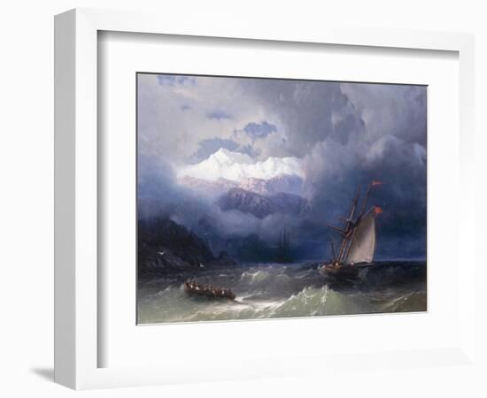 Shipping in Stormy Seas, 1868-Ivan Konstantinovich Aivazovsky-Framed Giclee Print