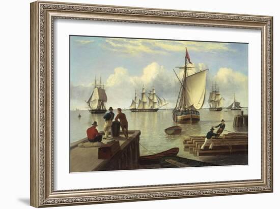 Shipping in the Humber-John Of Hull Ward-Framed Giclee Print