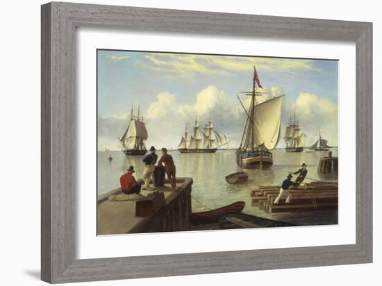 Shipping in the Humber-John Of Hull Ward-Framed Giclee Print