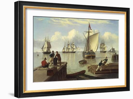 Shipping in the Humber-John Of Hull Ward-Framed Giclee Print