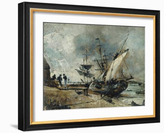 Shipping in the Orwell, Near Ipswich-John Constable-Framed Giclee Print