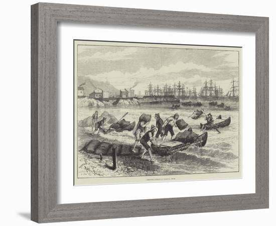 Shipping Nitrate at Pisagua, Chile-Melton Prior-Framed Giclee Print