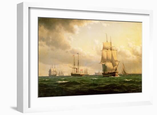 Shipping Off Elsinore Castle-Carl Emil Baagoe-Framed Giclee Print