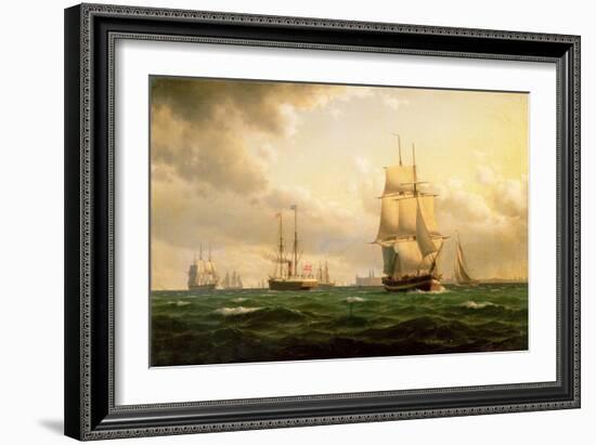 Shipping Off Elsinore Castle-Carl Emil Baagoe-Framed Giclee Print