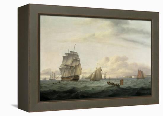 Shipping off Ramsgate Harbour, 1807-Thomas Luny-Framed Premier Image Canvas