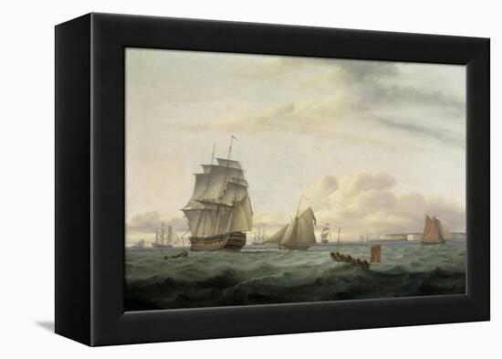 Shipping off Ramsgate Harbour, 1807-Thomas Luny-Framed Premier Image Canvas