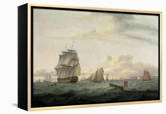 Shipping off Ramsgate Harbour, 1807-Thomas Luny-Framed Premier Image Canvas