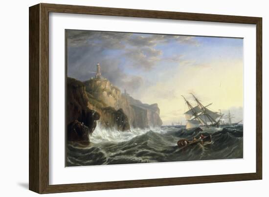 Shipping off the Lizard, 1862-John Wilson Carmichael-Framed Giclee Print