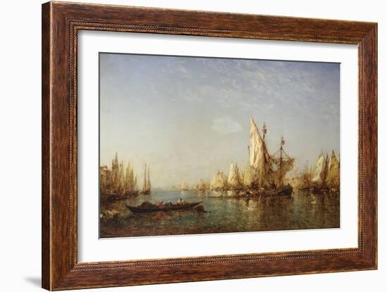 Shipping on the Grand Canal, Venice-Felix Ziem-Framed Giclee Print