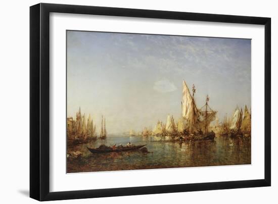 Shipping on the Grand Canal, Venice-Felix Ziem-Framed Giclee Print