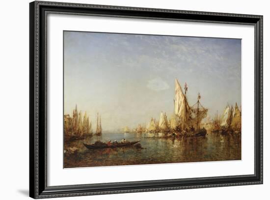 Shipping on the Grand Canal, Venice-Felix Ziem-Framed Giclee Print